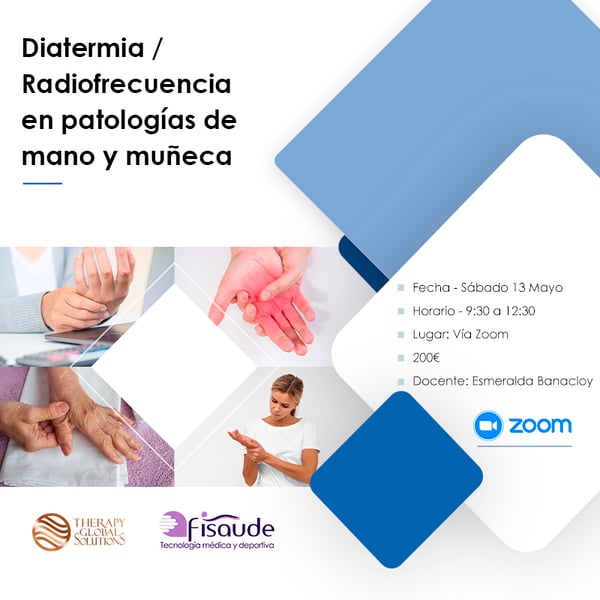 DIATERMIA A RADIOFREQUENZA NEL TRATTAMENTO DELLE PATOLOGIE DELLA MANO E DEL POLSO - VIA ZOOM - 13-05-2023